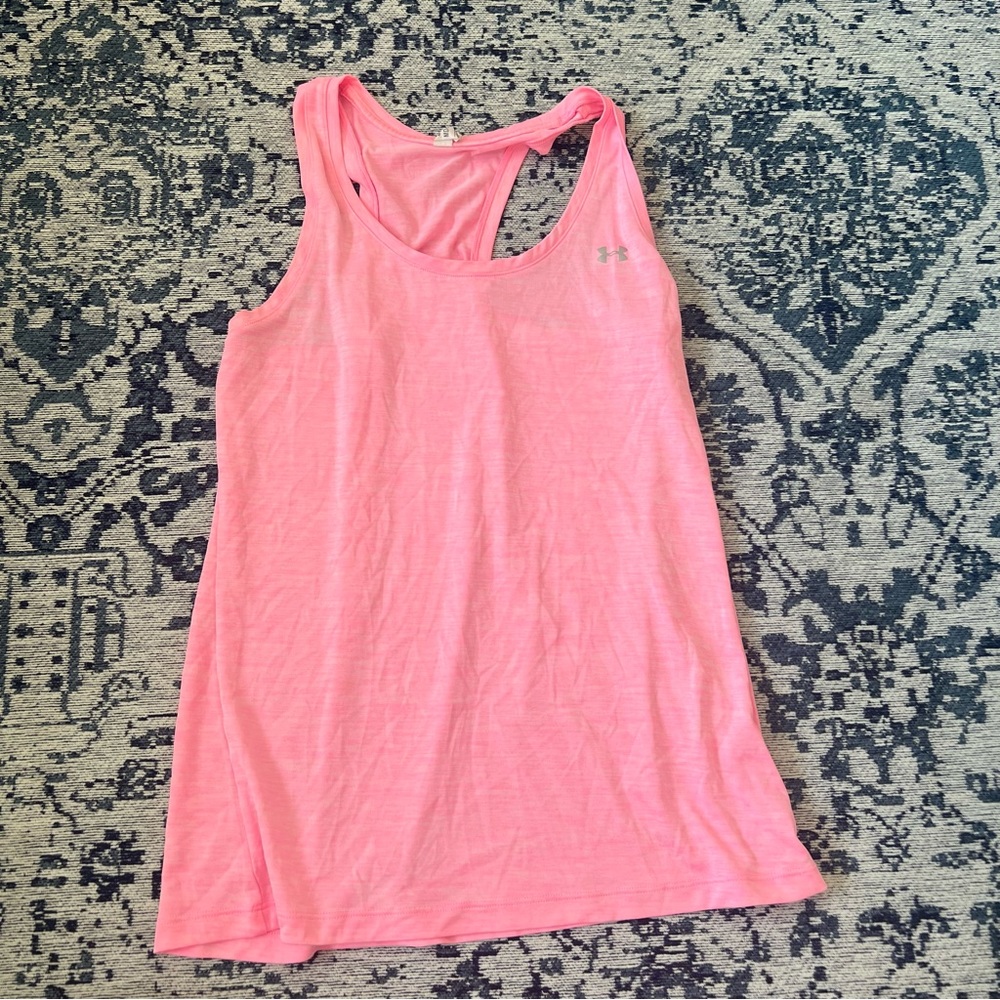 Under Armour Racerback Pink Tank Top Size Medium